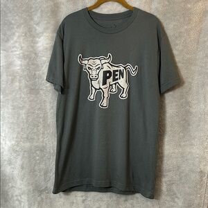 Baseballism Bull Pen Graphic T-Shirt in Charcoal
